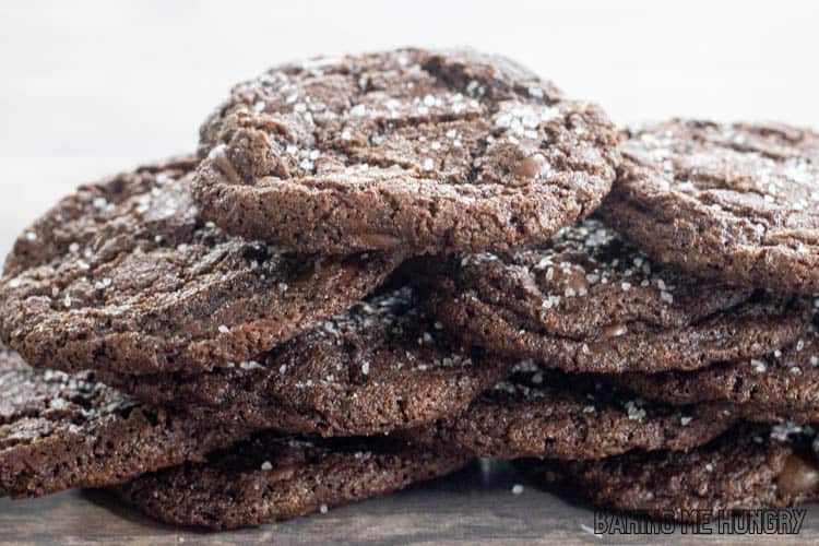 stacked chocolate cookies