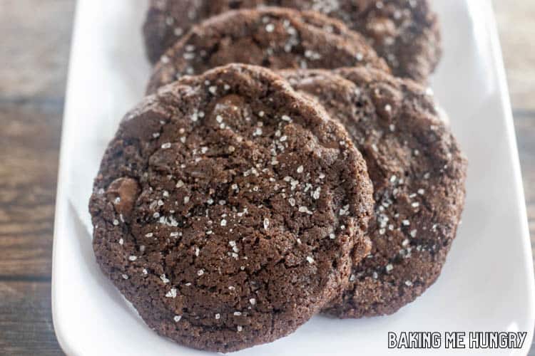 platter of chocolate cookies