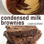 pinterest image for condensed milk brownies