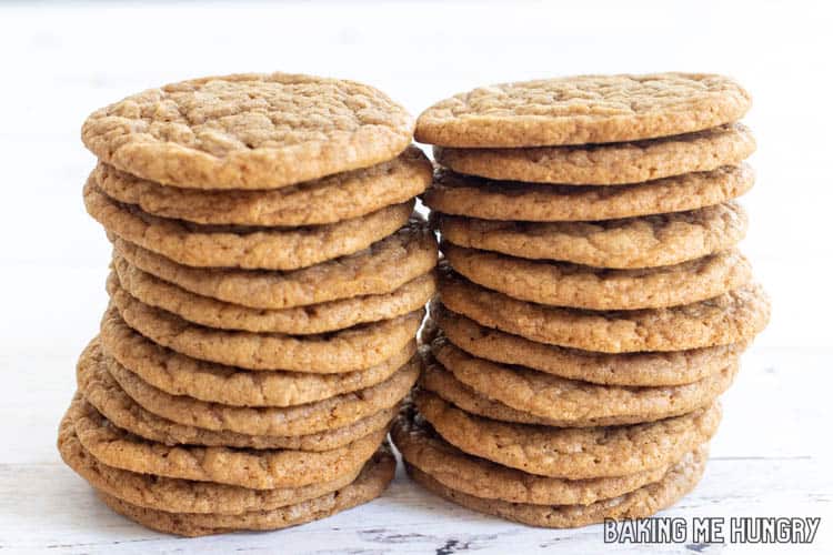 two stacks of cookies