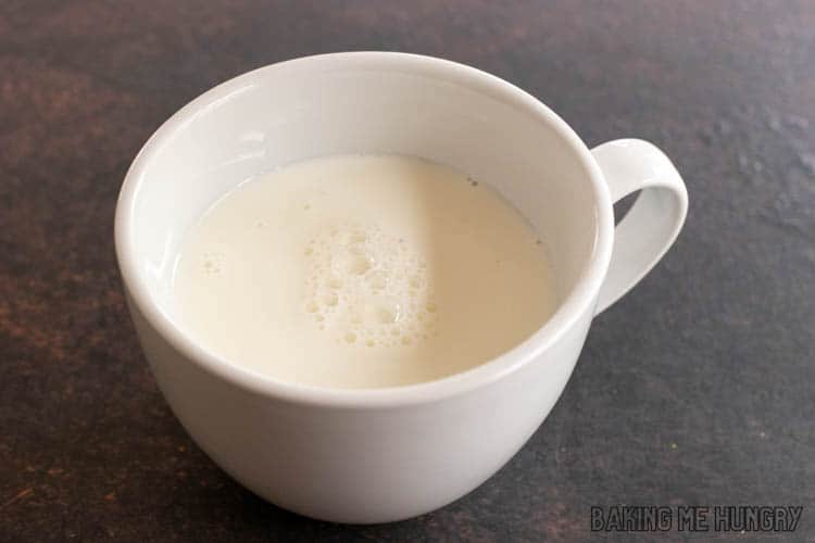 mug with whole milk