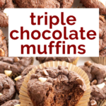 pinterest image for triple chocolate muffins (1)