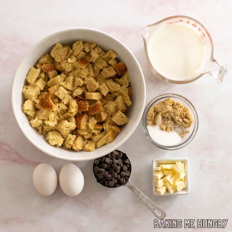 ingredients in bowls