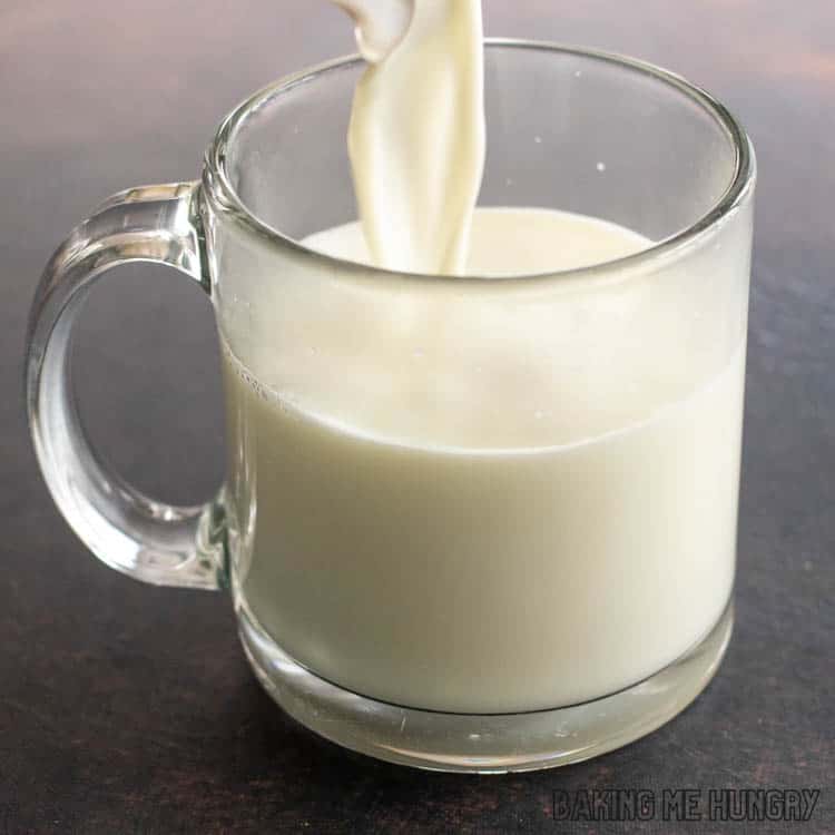 liquid being poured into mug