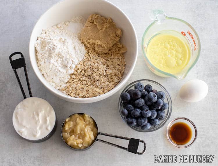 ingredients in bowls