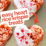 pinterest image for valentines day rice krispie treats