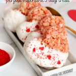 pinterest image for valentines day rice krispie treats