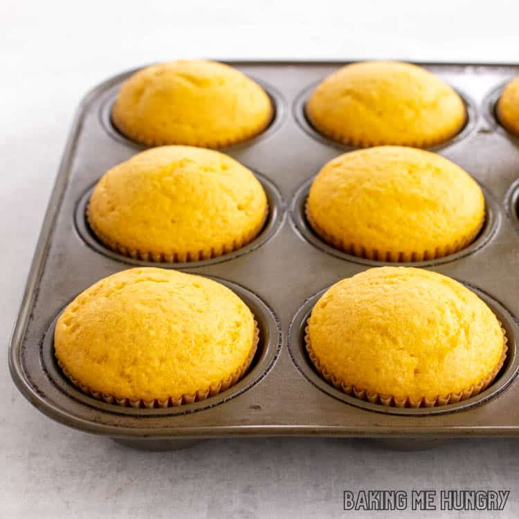 baking pan with muffins