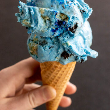 sugar cone with cookie monster ice cream recipe