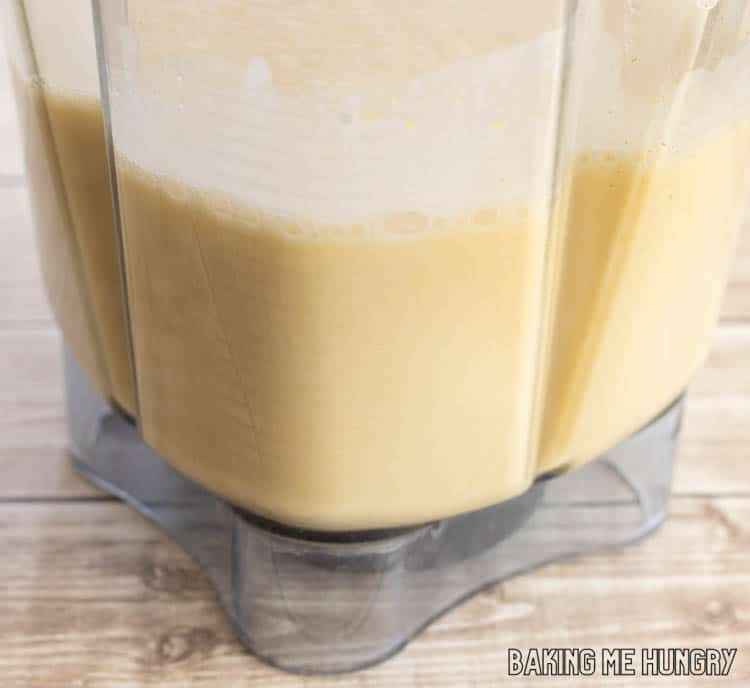 creamy mixture in blender