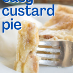 pinterest image for custard fruit pie recipe