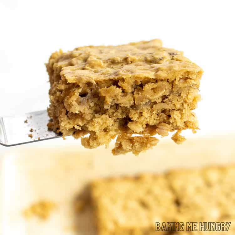 stacked peanut butter banana oatmeal bars