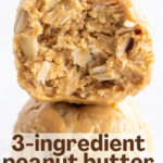 pinterest image for 3 ingredient peanut butter balls