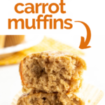 pinterest image for banana carrot muffins