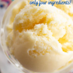 pinterest image for passion fruit ice cream recipe