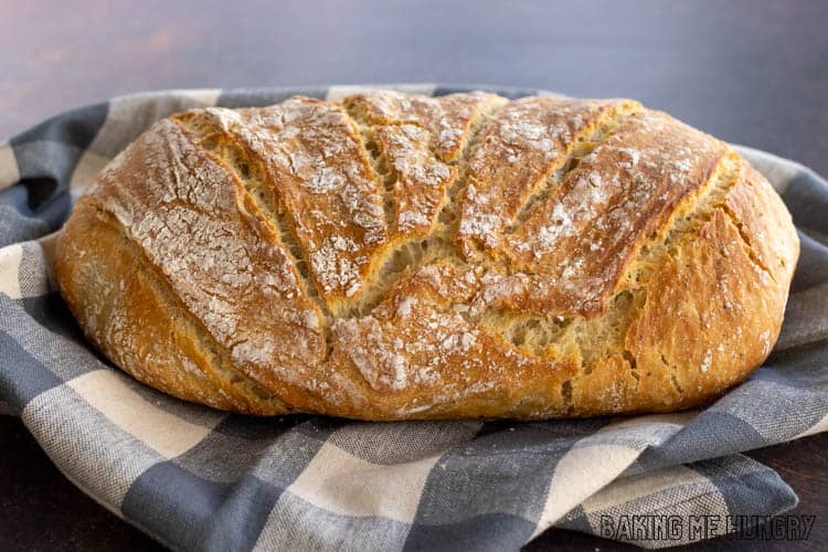 feta bread on kitchen towel