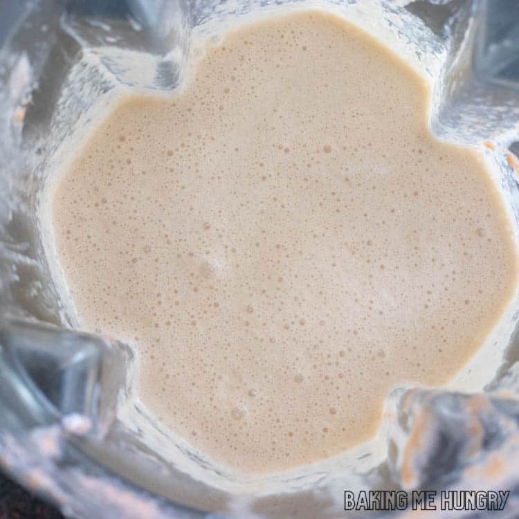 creamy mixture in blender