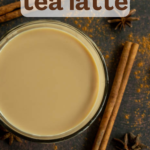 pinterest image for vanilla chai latte recipe