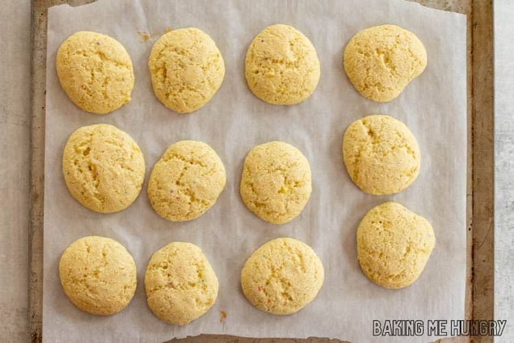 baked cookies on pan