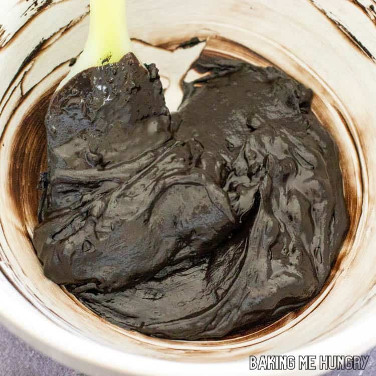 thick dark batter in bowl