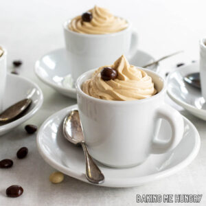 coffee cups with coffee mousse