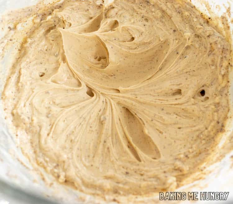 cream cheese mixture in bowl