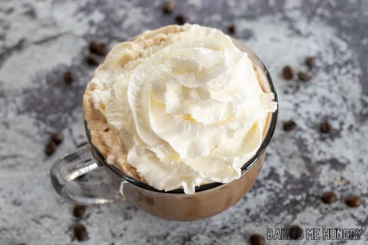 mug with coffee with hot chocolate