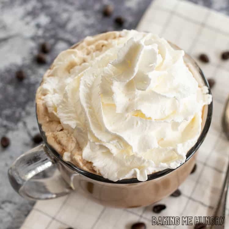 whipped cream topped hot chocolate coffee recipe