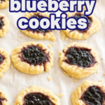 pinterest image for lemon blueberry cookies
