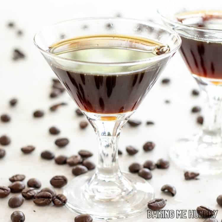 virgin espresso martini in small glass