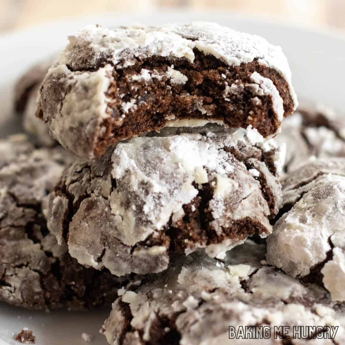 Brownie Crinkle Cookies : Best Easy Fudgy Cookie Recipe