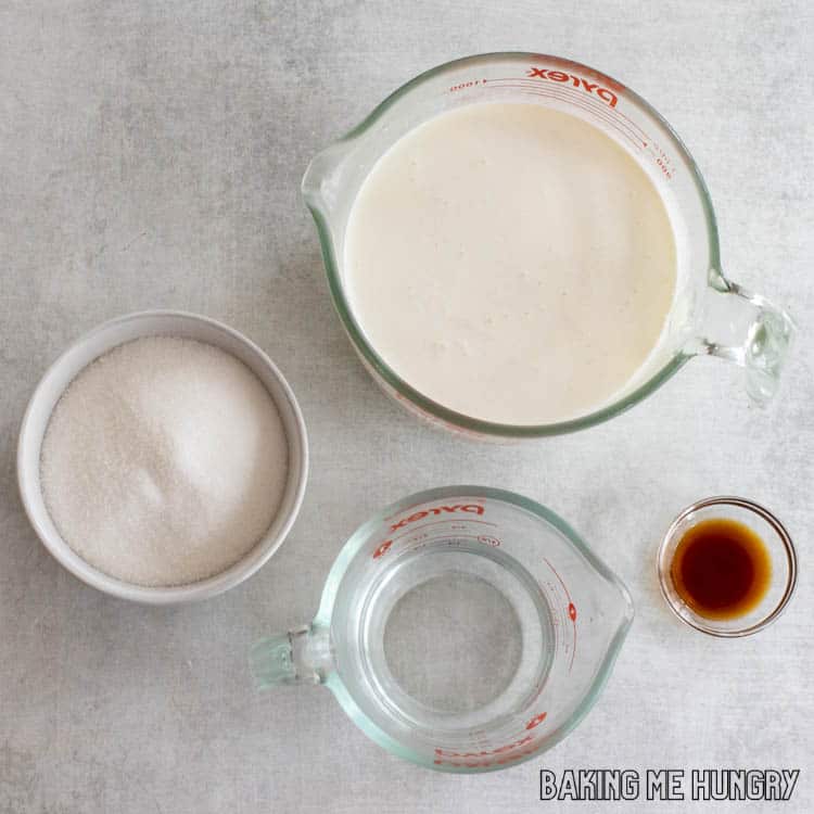 ingredients in bowls and measuring cup