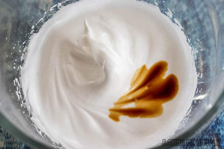vanilla added to mixer bowl