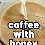 pinterest image for honey latte recipe