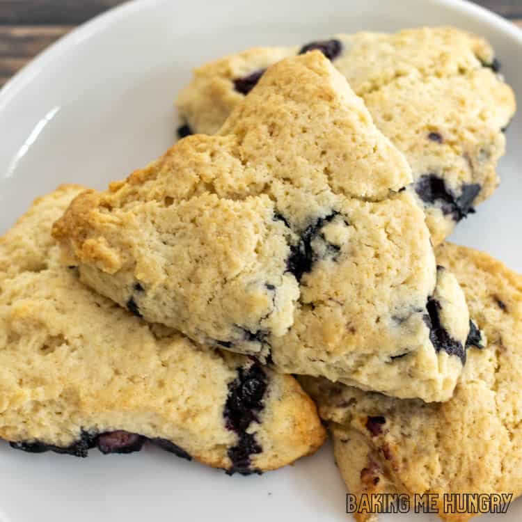 close up on starbucks blueberry scones copycat recipe