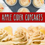 pinterest image for apple cider cupcakes