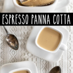 pinterest image for espresso panna cotta recipe