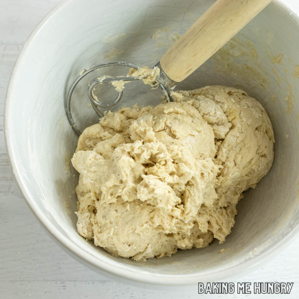 dough in large mixing bowl