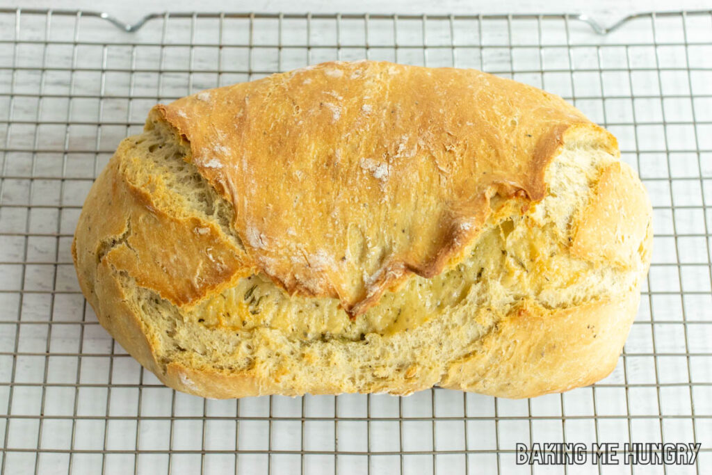 Rosemary Thyme No-Knead Dutch Oven Bread - Pinch me, I'm eating