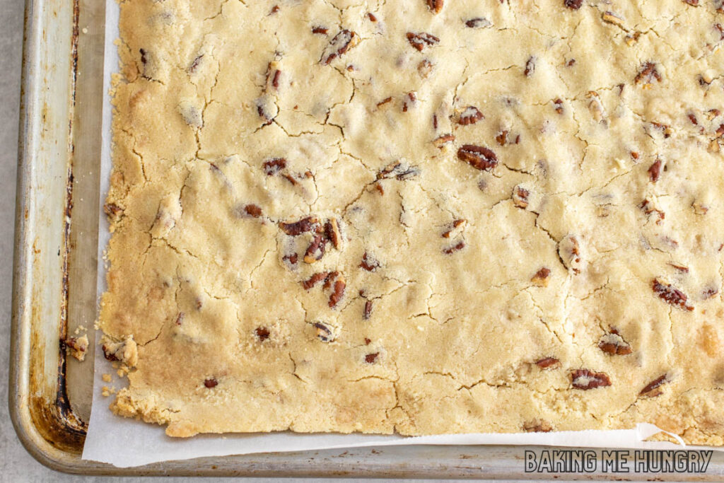 baked cookie brittle on pan
