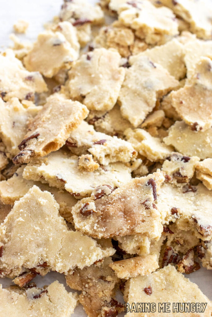 pile of butter pecan cookie brittle recipe