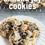 pinterest image for 4 ingredient almond joy cookies