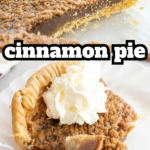 pinterest image for cinnamon pie