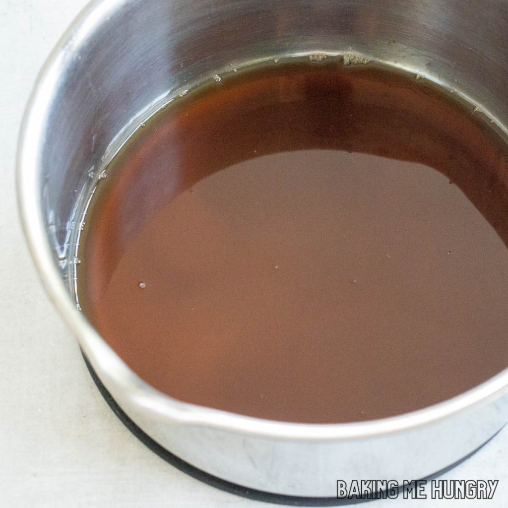 sugar and water mixture in sauce