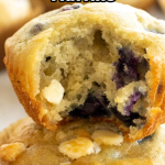 pinterest image for White Chocolate and Blueberry Muffins