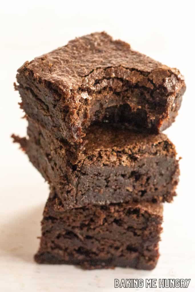 stack of after eight brownies