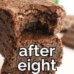 pinterest image for after eight brownies
