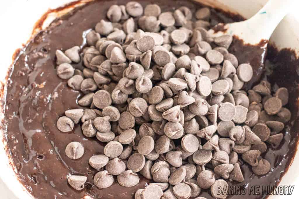 chocolate chips added to batter