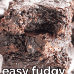 pinterest image for dairy free chocolate brownies