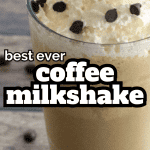 pinterest image for coffee milkshake recipe